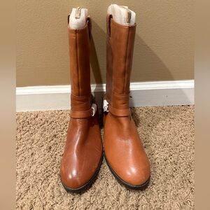 Lauren Ralph Lauren Saphira Brown Leather Boots size 8B NWOT